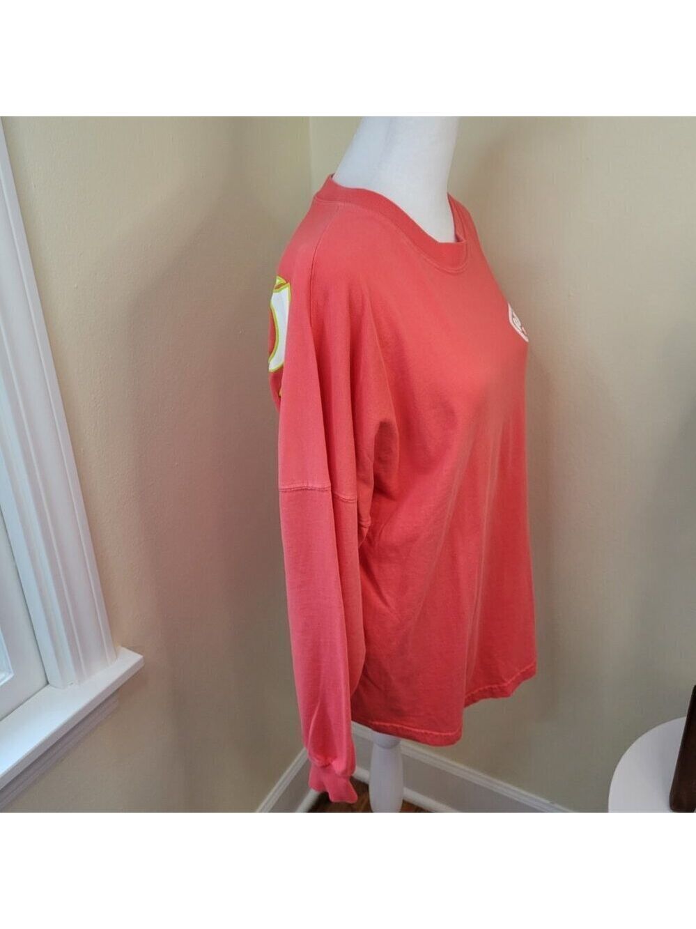 Ron Jon Surf Shop Heavy Weight Long Sleeve T-Shirt Coral Orange W/ Logo Size XS - Picture 6 of 16
